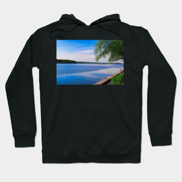 Blue sky over Rice Lake, Ontario Hoodie by Carlosr1946